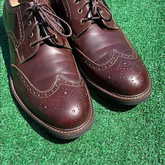 Johnston & Murphy Brown Leather Oxford Wingtips - Picture 3 of 11